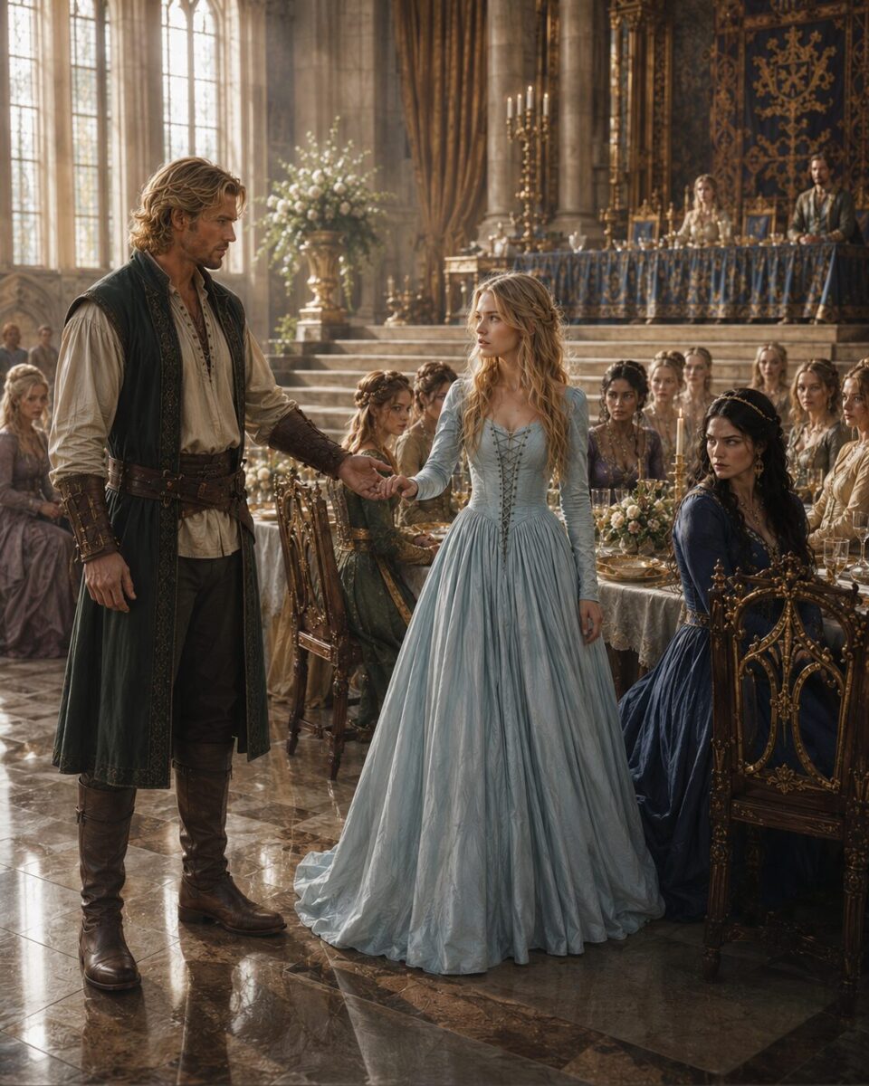 Lili facing Elena amid tension between the women at the royal court