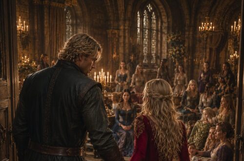 Lili facing an angry King Mark during a tense confrontation