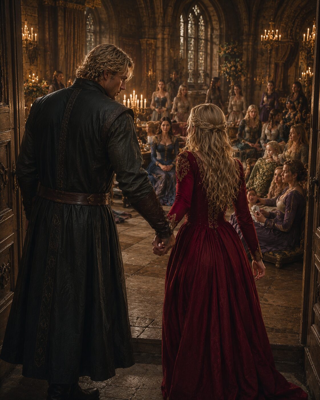 Lili facing an angry King Mark during a tense confrontation