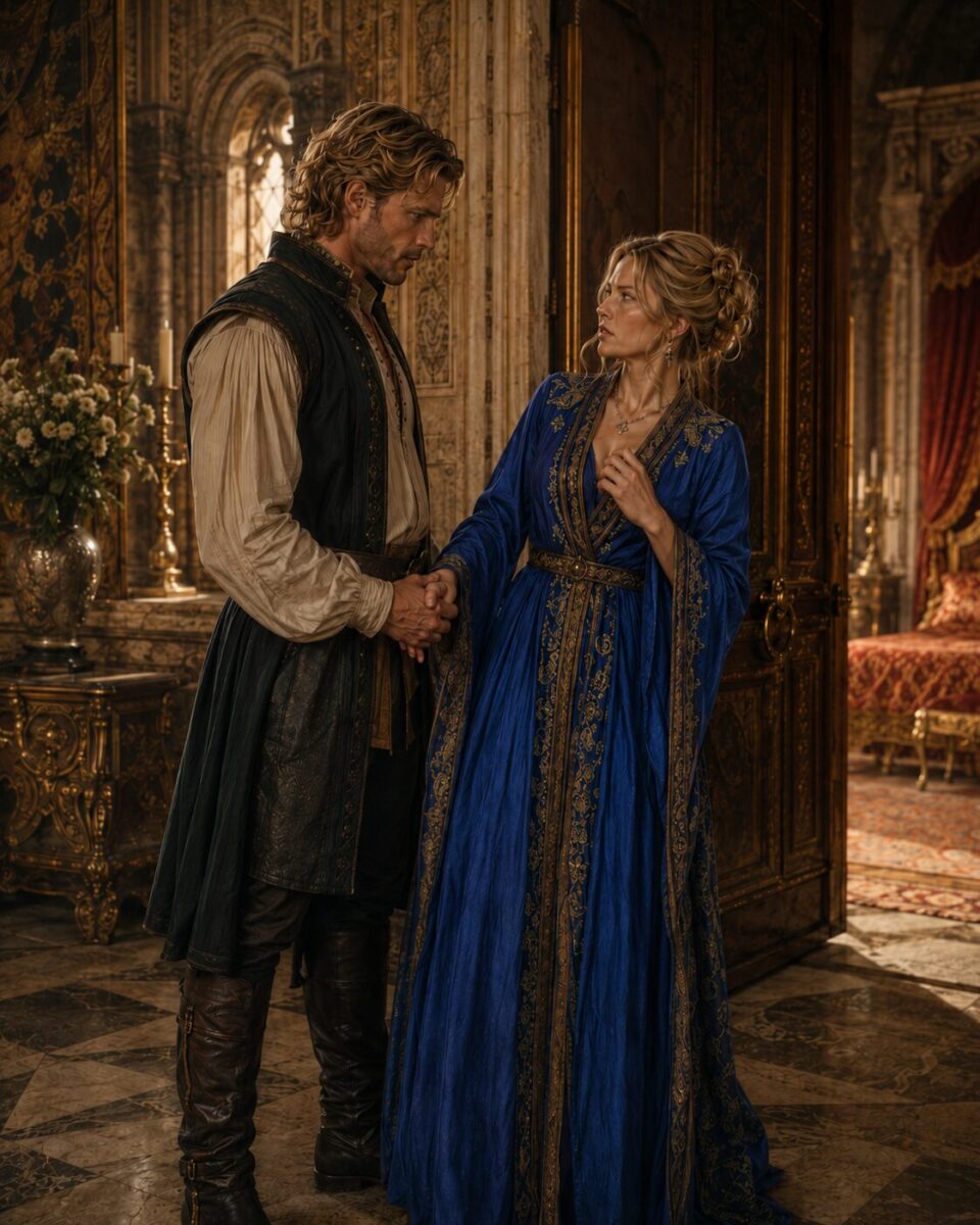 King Mark beside Lili after spending the night in a chair near her bed