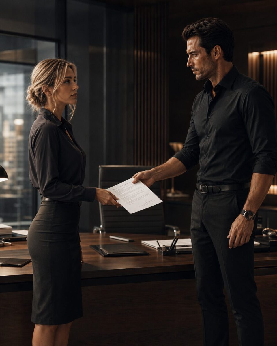 Lucas and Lucia talk privately in his office as the tension between them rises again.